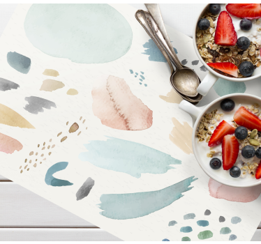 Placemat soft watercolor shapes - TenStickers