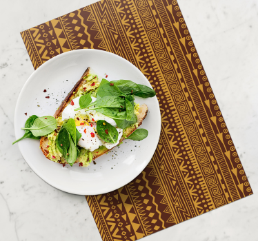 Placemat with geometric tribal design - TenStickers