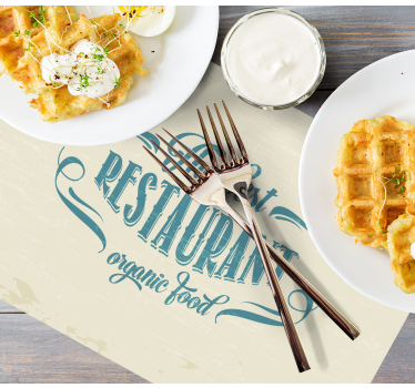 Placemat with quote organic restaurant food - TenStickers