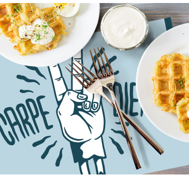Placemat with quote powerful hand gesture - TenStickers