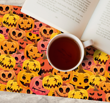 Pumpkin Art Collection Halloween placemat - TenStickers