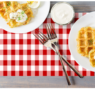 Restaurant placemat in classic checked design - TenStickers
