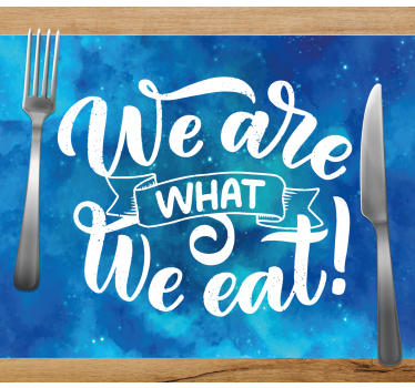We are what we eat home vinyl placemats - TenStickers