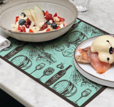 Wine theme original vinyl placemats - TenStickers