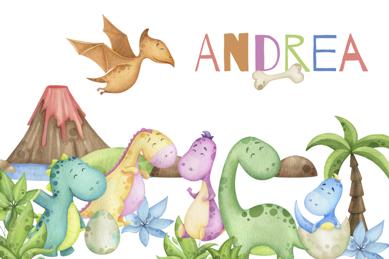 Jurassic scene customizable placemat - TenStickers