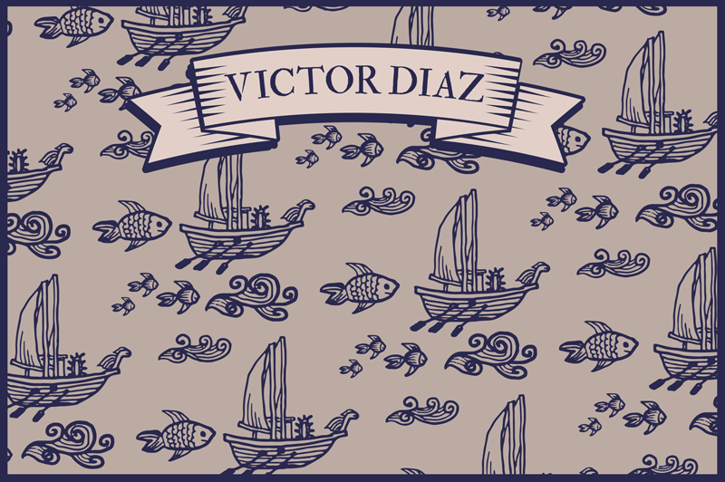 Marine boat and fish name placemats - TenStickers