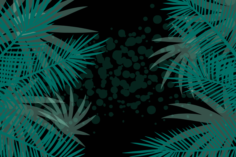 Modern placemat with tropical leaf design - TenStickers