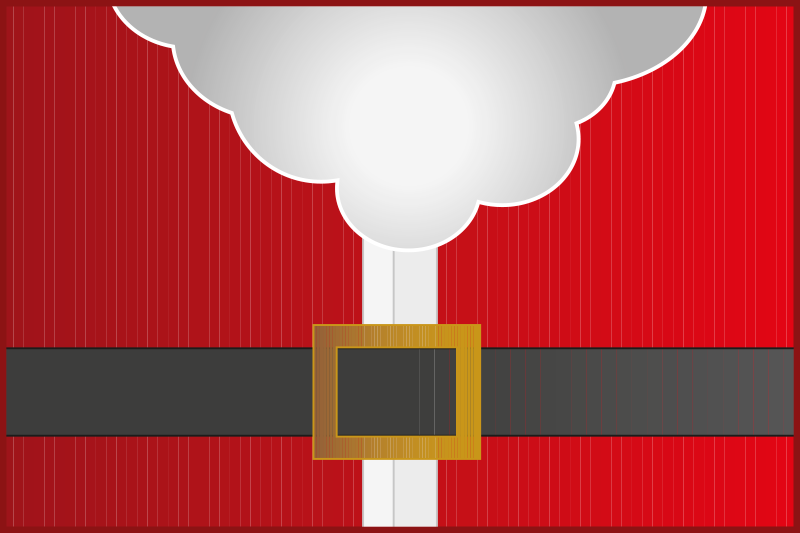 Christmas placemat santa claus outfit - TenStickers