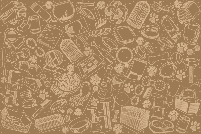 Intricate kitchen elements placemat - TenStickers