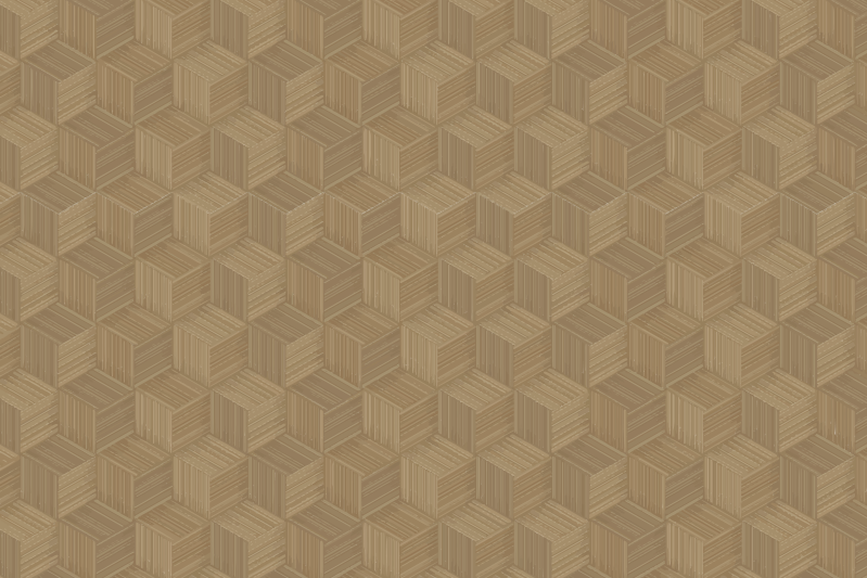 Hexagonal wood pattern placemat - TenStickers