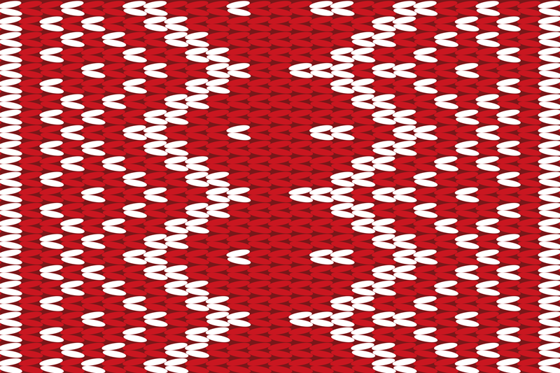 Red geometric pattern placemat - TenStickers