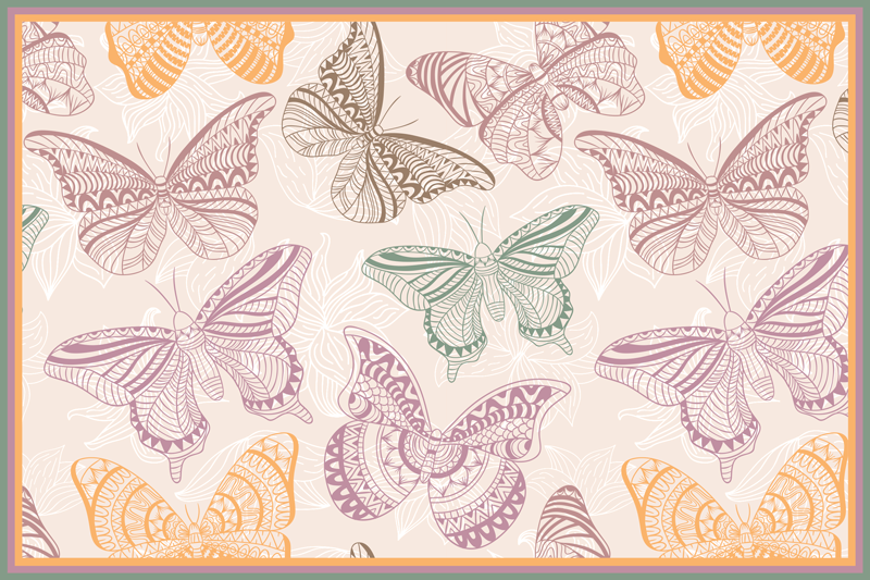 Original placemat with elegant butterfly design - TenStickers