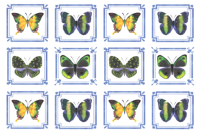 Original placemat with butterfly pattern design - TenStickers