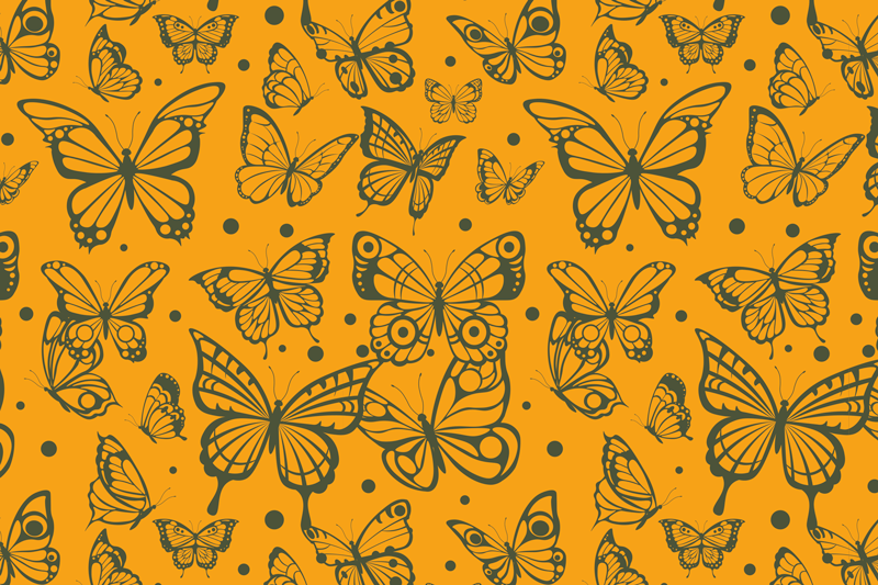 Original placemat butterfly pattern design - TenStickers