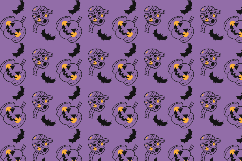 Halloween placemat with fun pumpkin designs - TenStickers