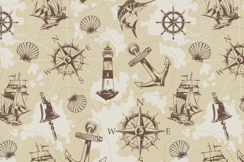 Original placemat with nautical inspired designs - TenStickers