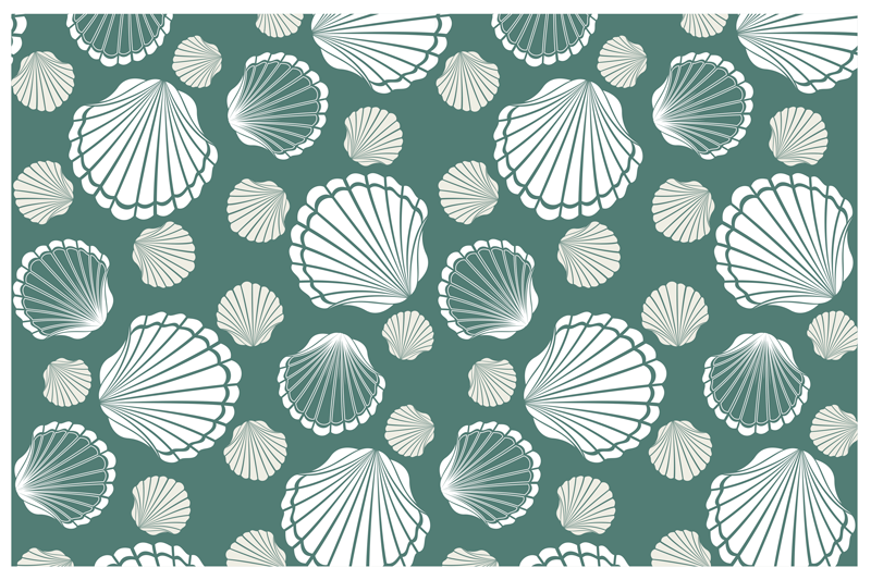 Original placemat with sea shell designs - TenStickers