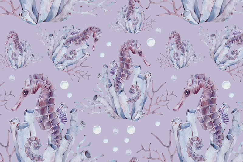 Original placemat seahorse design - TenStickers