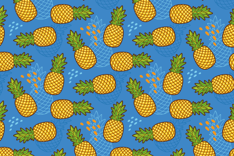 Original placemat pineapple pattern design - TenStickers