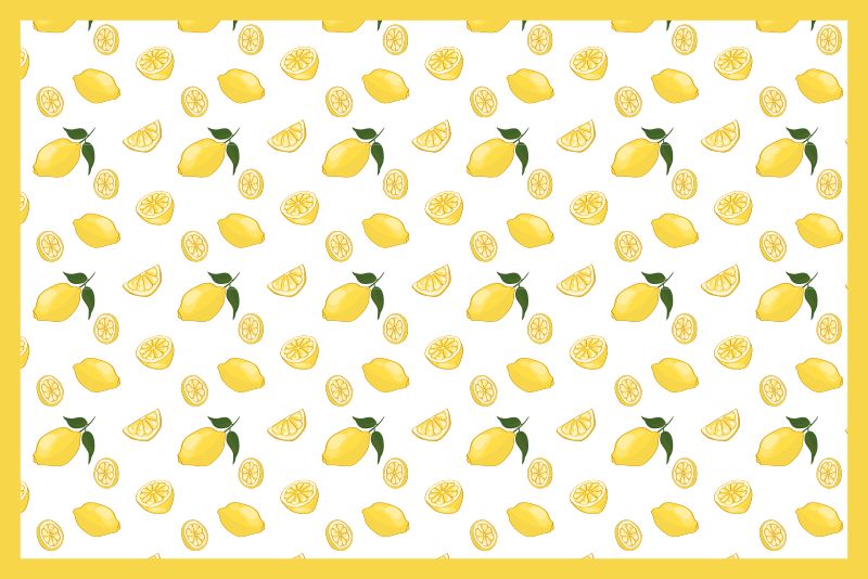 Original placemat lemon patterned design - TenStickers