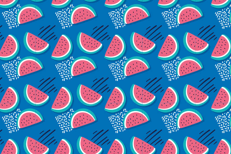 Original placemat watermelon design - TenStickers