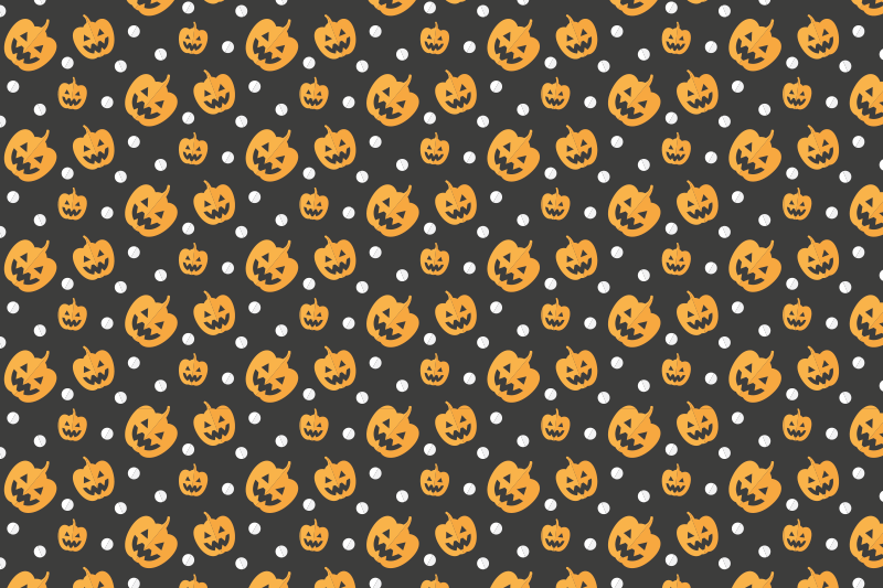 Halloween placemat pumpkin pattern design - TenStickers
