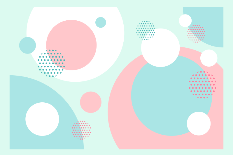 Modern placemat geometric color blocks design - TenStickers