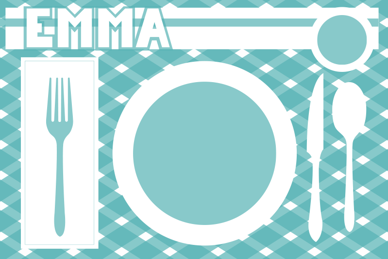 Customizable placemat personalized dining mat - TenStickers