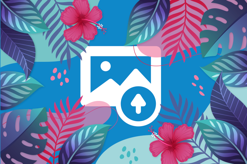 Original placemat colorful tropical leaves - TenStickers