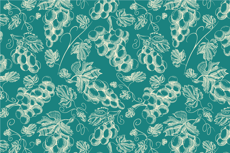 Grapes on turquoise original placemats - TenStickers