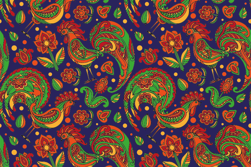 Original placemat with lively floral designs - TenStickers