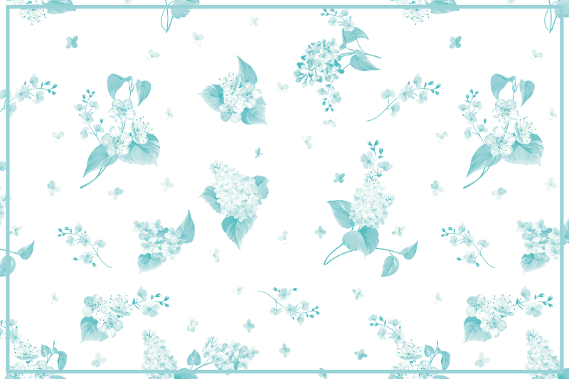 Modern placemat with floral pattern design - TenStickers
