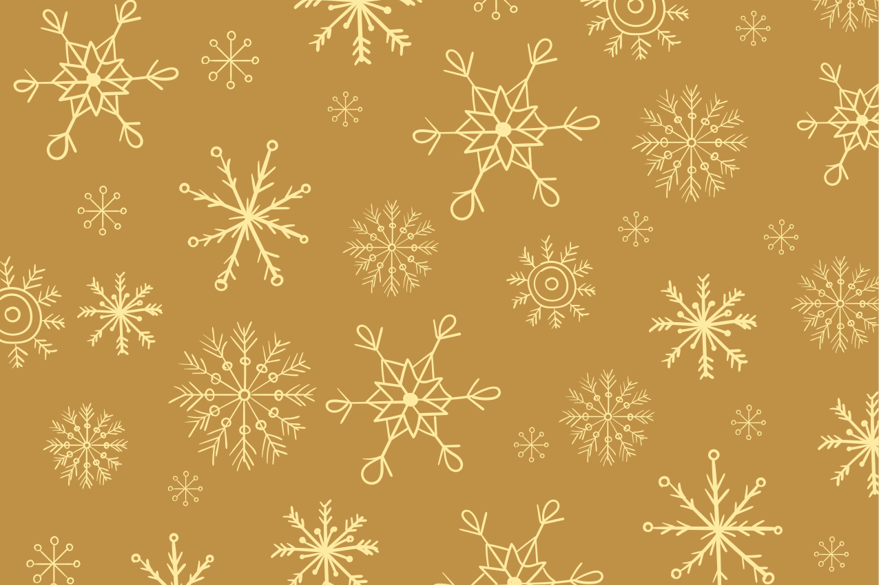 Christmas placemat with snowflake pattern - TenStickers