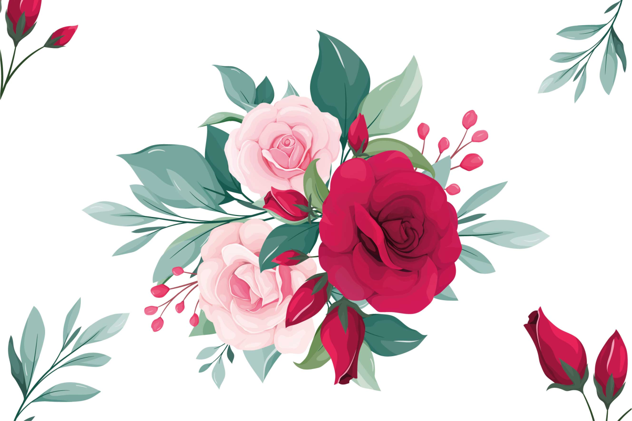 Original placemat floral arrangement design - TenStickers