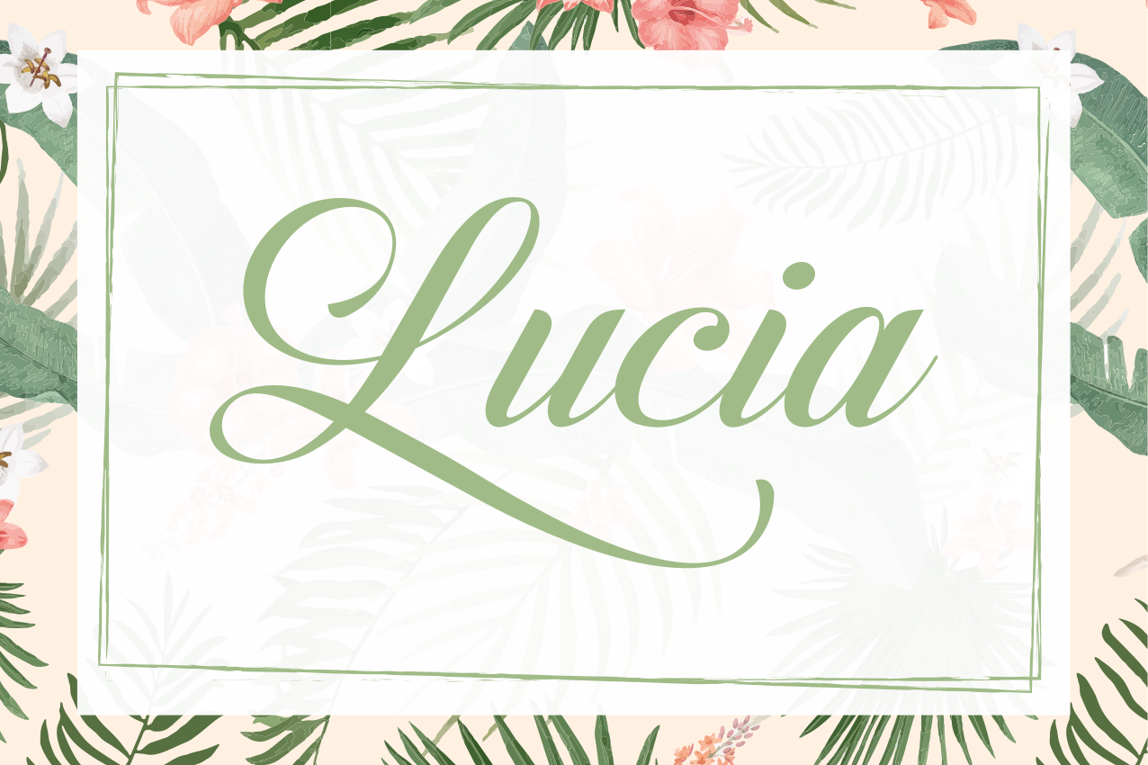 Customizable placemat floral name design - TenStickers