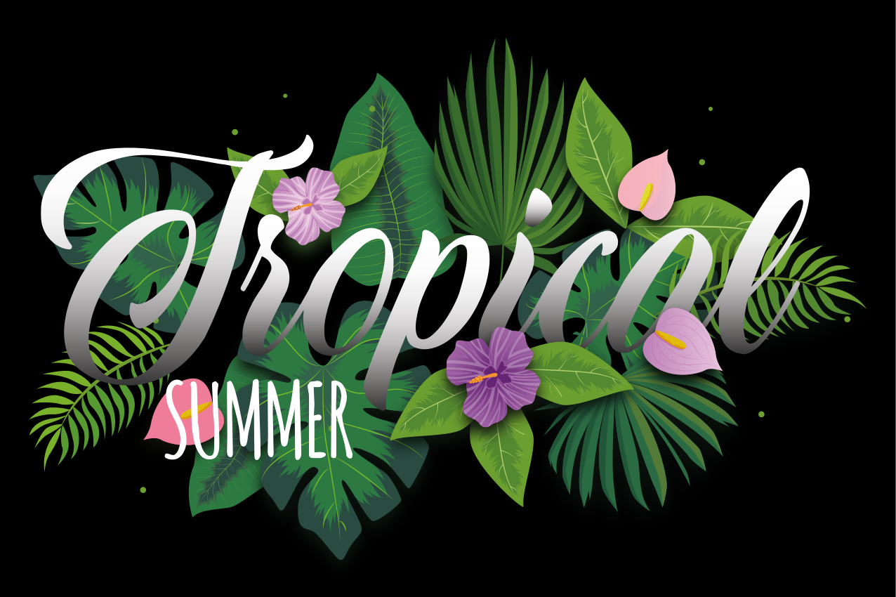 Original placemat tropical summer ambiance - TenStickers