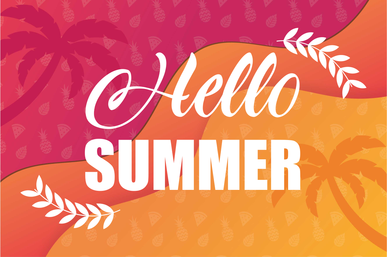 Original placemat summer greeting design - TenStickers