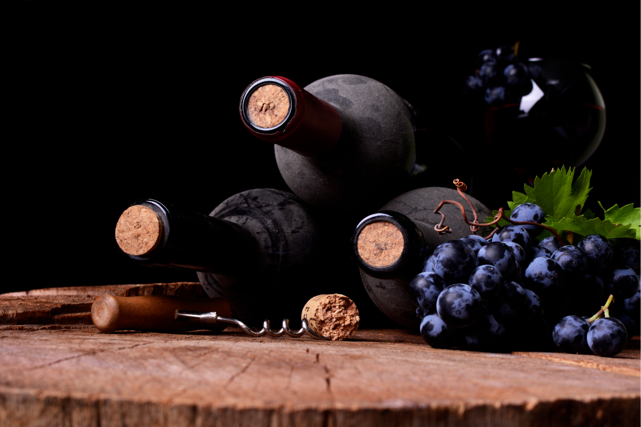 Wine bottles elegant placemats - TenStickers