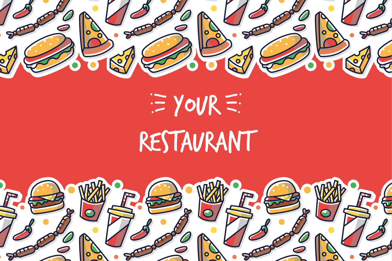 fast food with name Personalised placemats - TenStickers