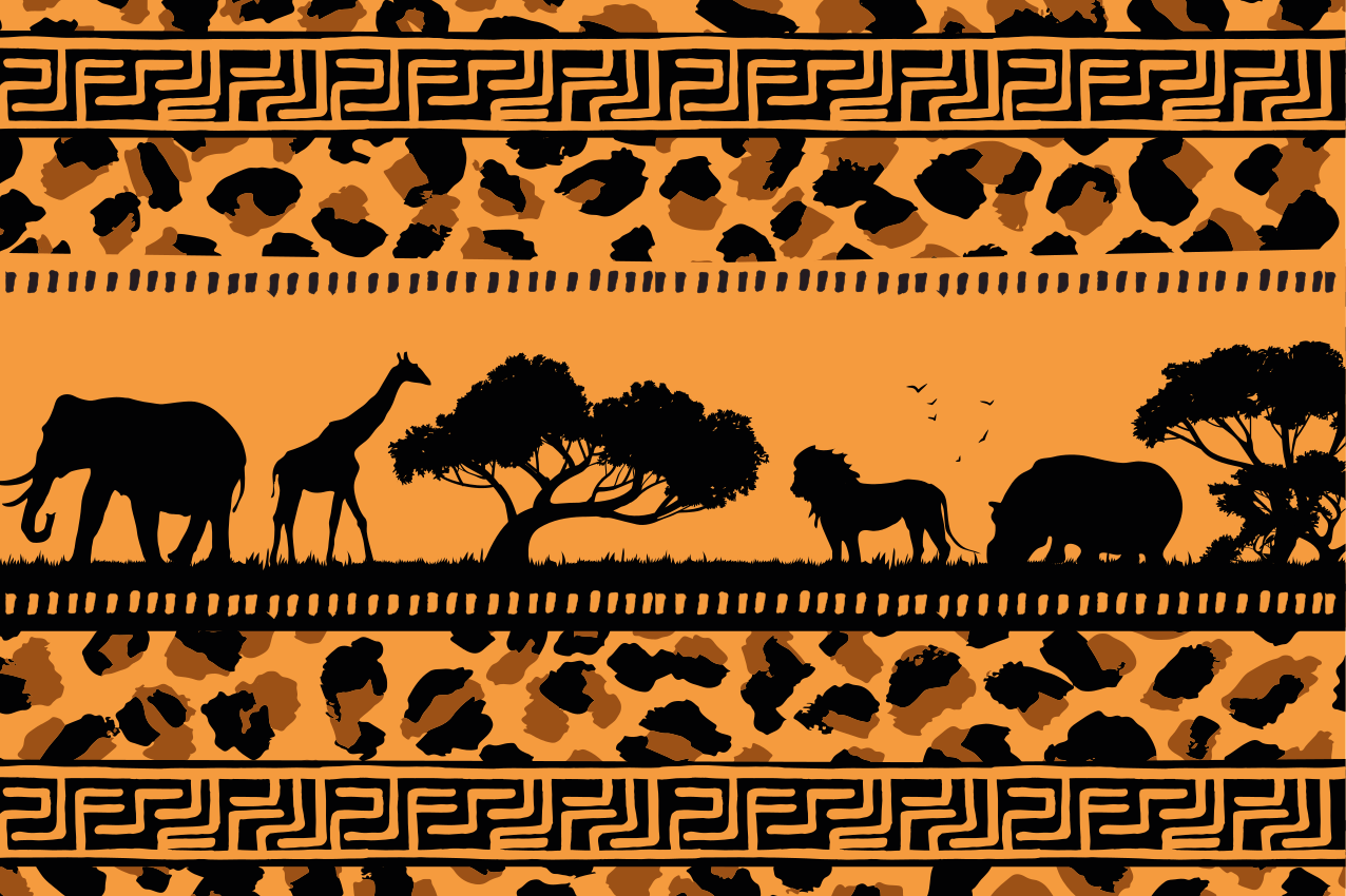 Original placemat animal silhouette design - TenStickers