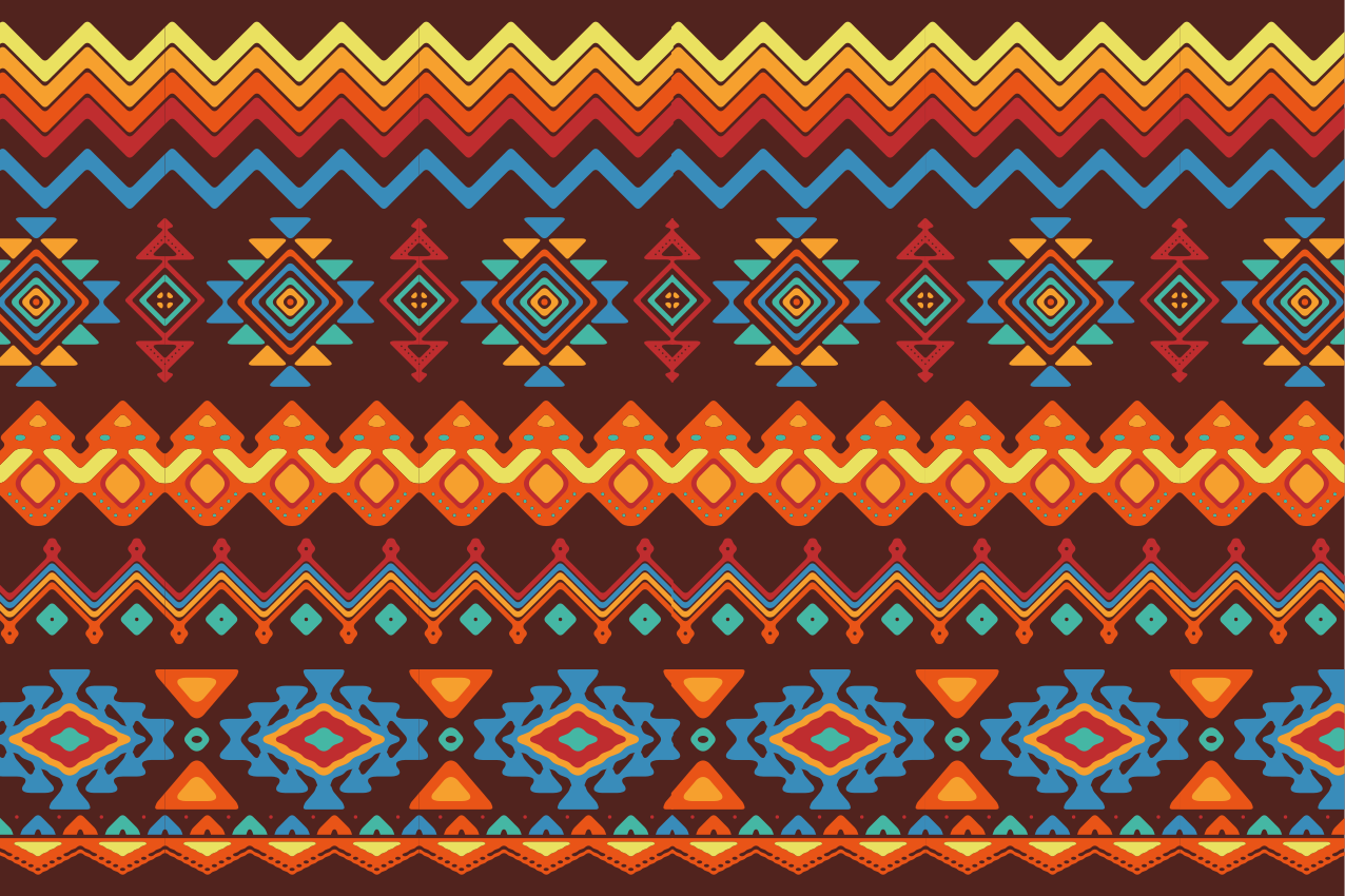 Original placemat lively geometric design - TenStickers