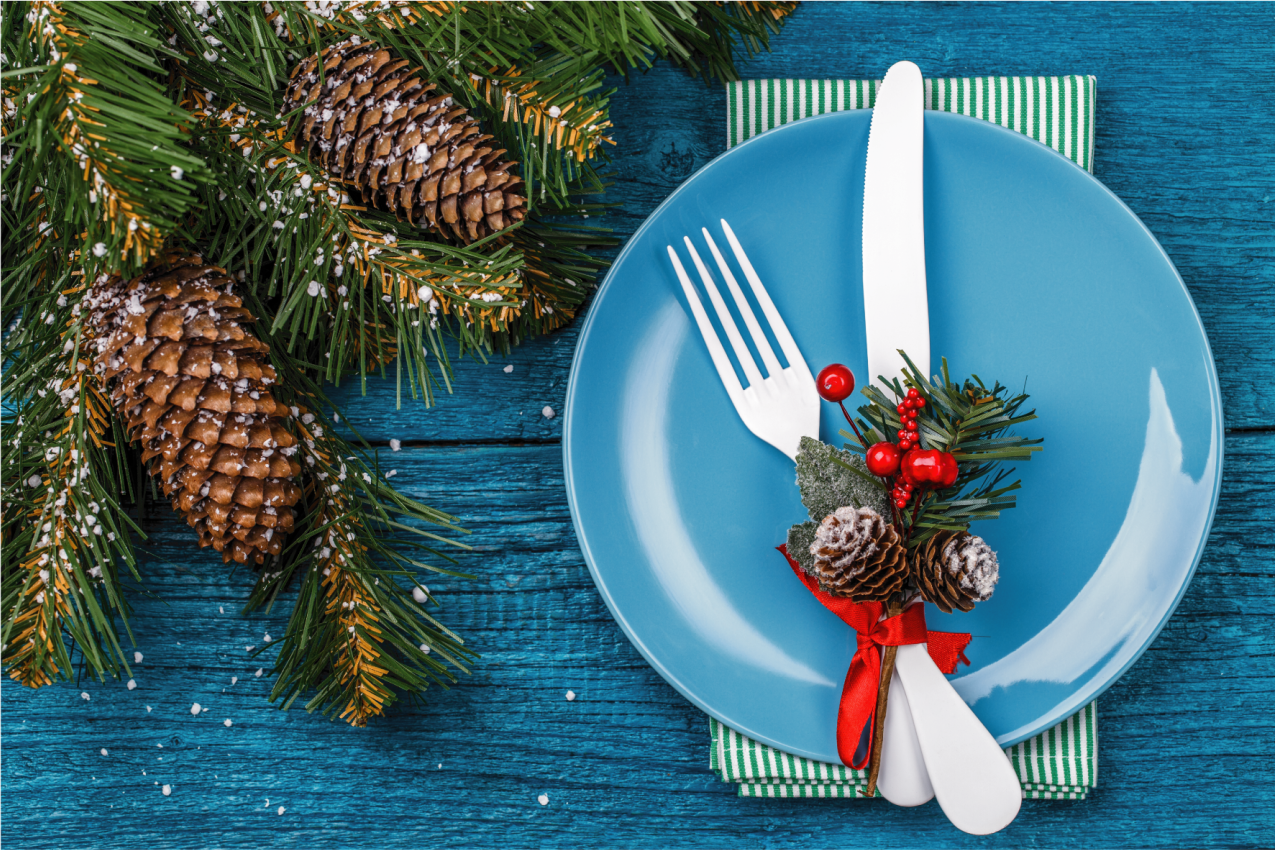 Table place setting Christmas placemats - TenStickers