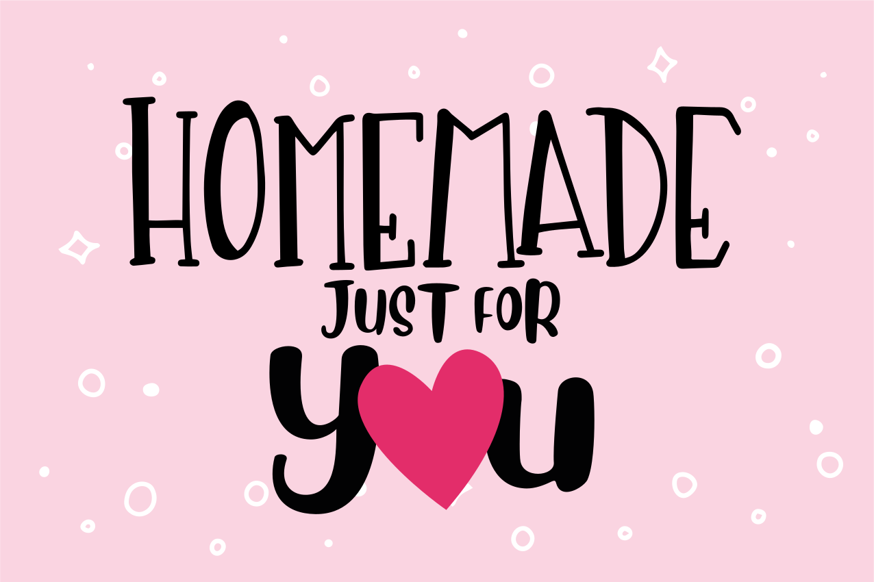 Placemat with quote homemade heart design - TenStickers