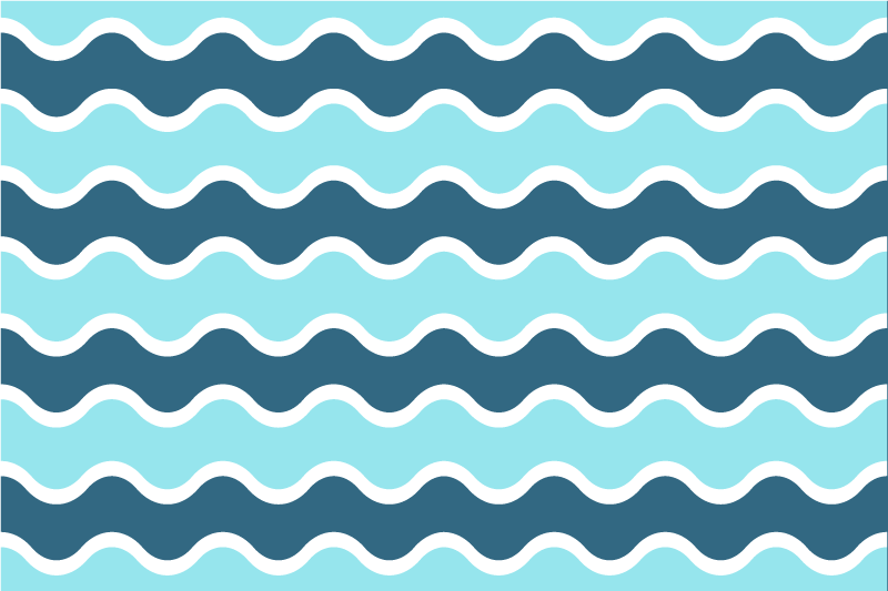 Modern placemat with wavy line design - TenStickers