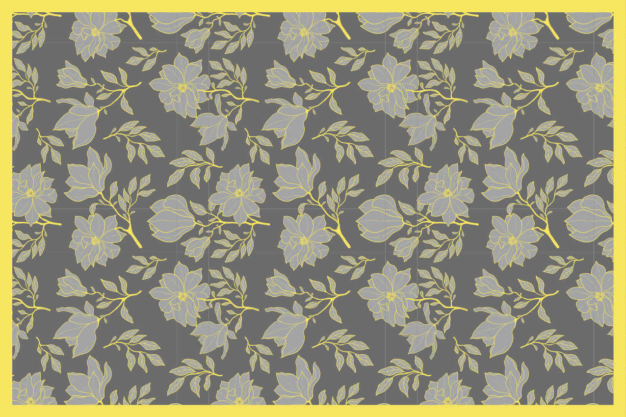 Original placemat floral print design - TenStickers