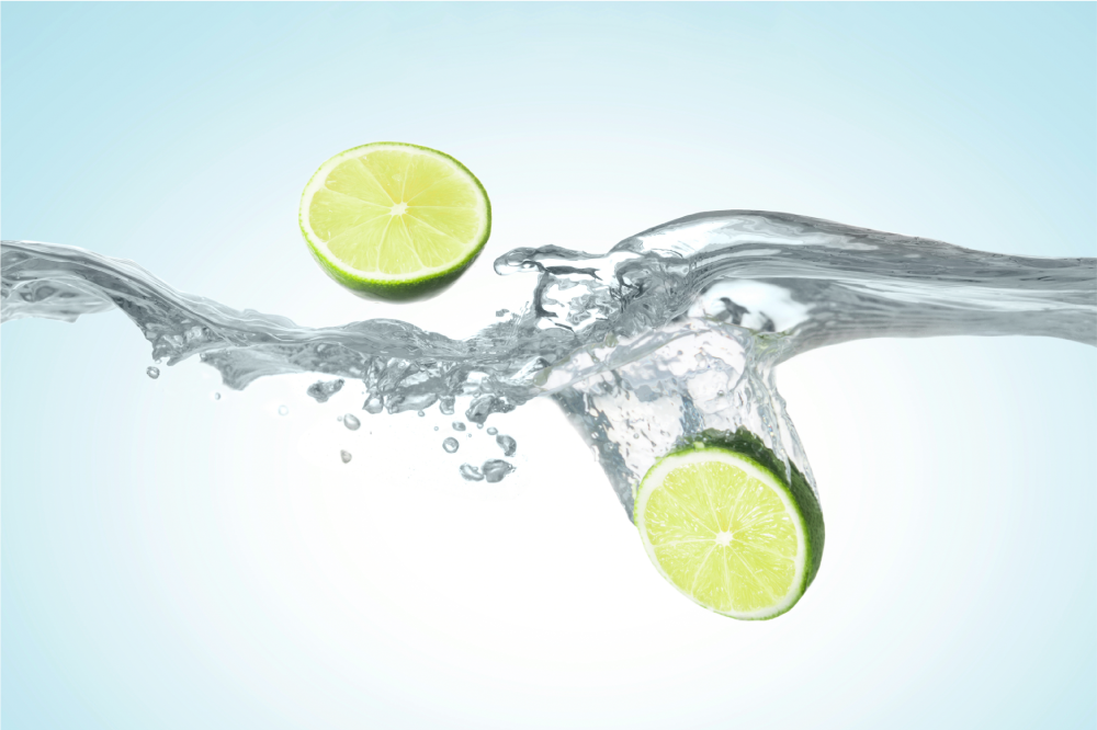 Sliced limes splash placemat - TenStickers