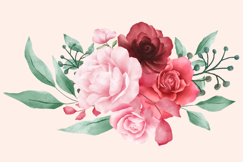 Original placemat floral arrangement - TenStickers
