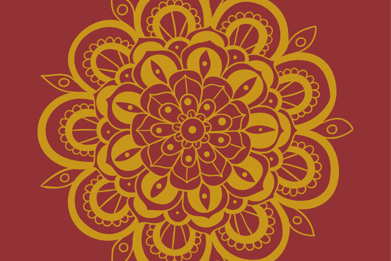 Original placemat with detailed floral design - TenStickers