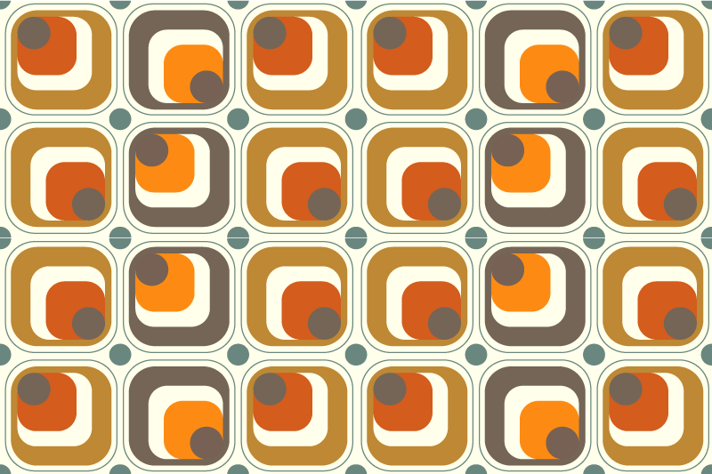 Modern placemat with vintage square patterns - TenStickers