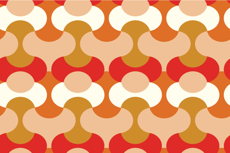 Modern placemat with lively geometric patterns - TenStickers